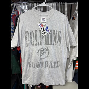 NWT Vintage Miami Dolphins Chalk Line Tshirt Size Large